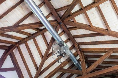 custom barn interior ceiling